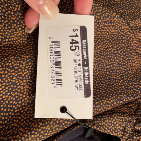 Allison Mini Dot Smocked Dress - Picture 2 of 3